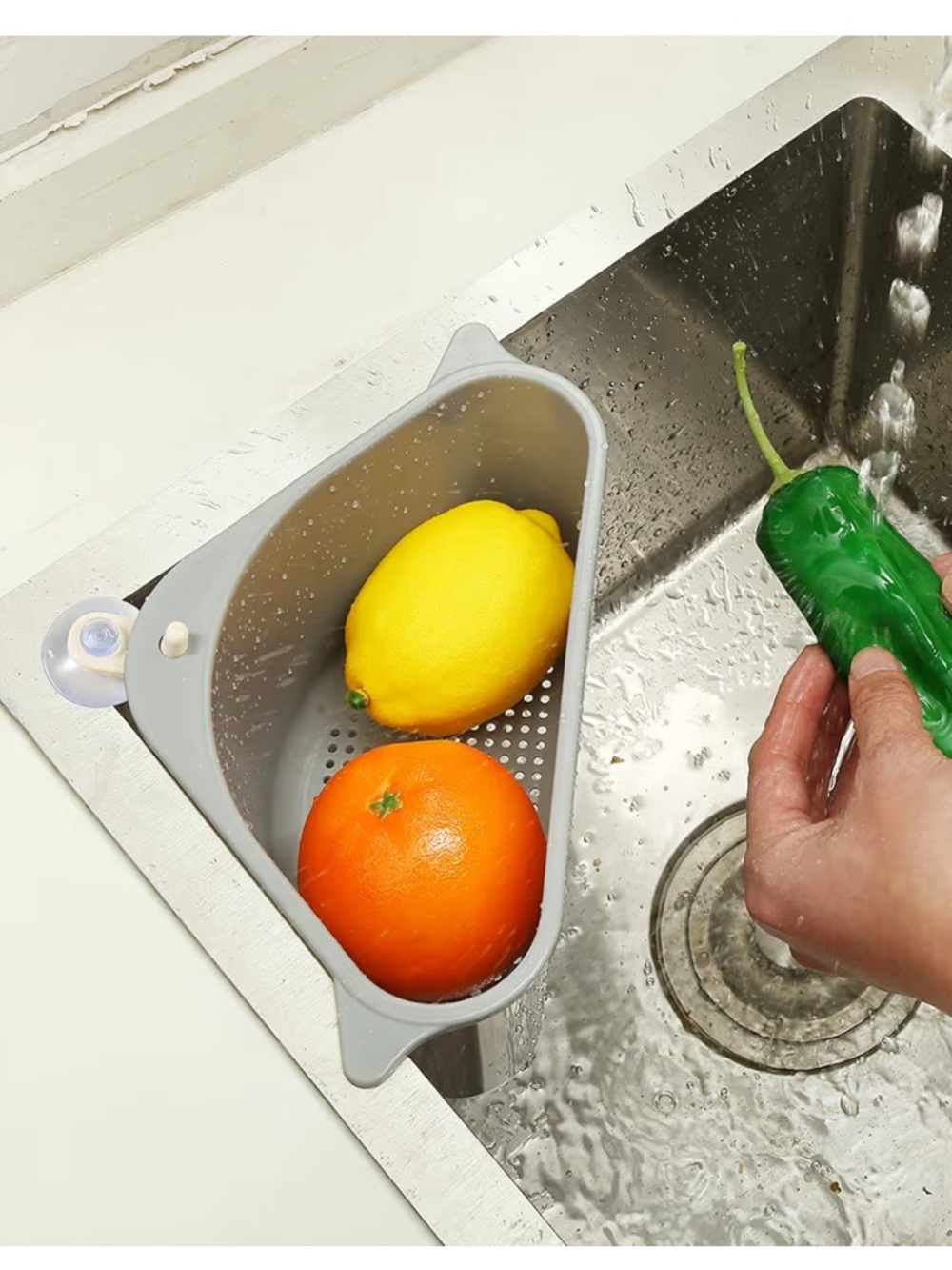 Brand New 2 Pack Corner Sink Strainer, Sink Basket, Sink Drain Shelf